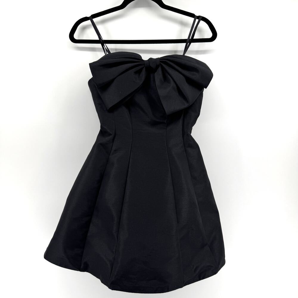 Mac Duggal 49210 Strapless Oversized Bow Fit & Flare Mini Dress Size 2 NWT $298 - Picture 2 of 10